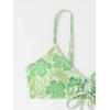 imageSOLY HUX Womens Spaghetti Strap Floral Print Bikini Bathing Suit 2 Piece SwimsuitsGreen Flower Print