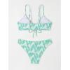 imageSOLY HUX Womens Spaghetti Strap Floral Print Bikini Bathing Suit 2 Piece SwimsuitsGreen Printed
