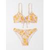 imageSOLY HUX Womens Spaghetti Strap Floral Print Bikini Bathing Suit 2 Piece SwimsuitsMulti Floral Print