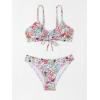 imageSOLY HUX Womens Spaghetti Strap Floral Print Bikini Bathing Suit 2 Piece SwimsuitsMulti Flower