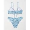 imageSOLY HUX Womens Spaghetti Strap Floral Print Bikini Bathing Suit 2 Piece SwimsuitsMulti Paisley Print