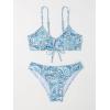 imageSOLY HUX Womens Spaghetti Strap Floral Print Bikini Bathing Suit 2 Piece SwimsuitsMulti Paisley Print