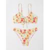 imageSOLY HUX Womens Spaghetti Strap Floral Print Bikini Bathing Suit 2 Piece SwimsuitsMulti Printed Floral