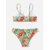 imageSOLY HUX Womens Spaghetti Strap Floral Print Bikini Bathing Suit 2 Piece SwimsuitsMulticoloured Floral