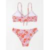 imageSOLY HUX Womens Spaghetti Strap Floral Print Bikini Bathing Suit 2 Piece SwimsuitsOrange Flower