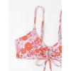 imageSOLY HUX Womens Spaghetti Strap Floral Print Bikini Bathing Suit 2 Piece SwimsuitsOrange Flower