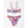 imageSOLY HUX Womens Spaghetti Strap Floral Print Bikini Bathing Suit 2 Piece SwimsuitsPrint Floral Multi