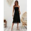 imageSOLY HUX Womens Strapless Midi Dress Tube Top Off Shoulder Sleeveless Fitted Cocktail Club Party Formal Long DressesBlack