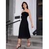 imageSOLY HUX Womens Strapless Midi Dress Tube Top Off Shoulder Sleeveless Fitted Cocktail Club Party Formal Long DressesBlack