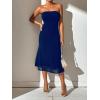 imageSOLY HUX Womens Strapless Midi Dress Tube Top Off Shoulder Sleeveless Fitted Cocktail Club Party Formal Long DressesPlain Navy Blue