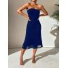 imageSOLY HUX Womens Strapless Midi Dress Tube Top Off Shoulder Sleeveless Fitted Cocktail Club Party Formal Long DressesPlain Navy Blue