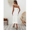 imageSOLY HUX Womens Strapless Midi Dress Tube Top Off Shoulder Sleeveless Fitted Cocktail Club Party Formal Long DressesPlain White