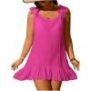 imageSOLY HUX Womens Plus Size Swimsuit Cover Up Sleeveless Scoop Neck Bathing Suit Beach Coverups DressHot Pink