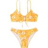 imageSOLY HUX Womens Spaghetti Strap Floral Print Bikini Bathing Suit 2 Piece SwimsuitsMulti Floral Yellow