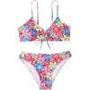 imageSOLY HUX Womens Spaghetti Strap Floral Print Bikini Bathing Suit 2 Piece SwimsuitsPrint Floral Multi