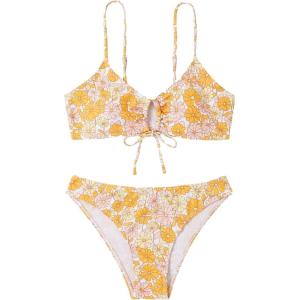 imageSOLY HUX Womens Spaghetti Strap Floral Print Bikini Bathing Suit 2 Piece SwimsuitsMulti Floral Print