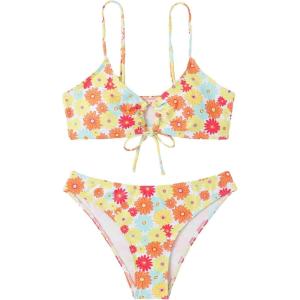 imageSOLY HUX Womens Spaghetti Strap Floral Print Bikini Bathing Suit 2 Piece SwimsuitsMulti Printed Floral