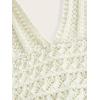 imageSOLY HUX Womens Crochet Halter Crop Tops Summer Sexy Knitted V Neck Sleeveless Camisole Y2K TopSolid Beige