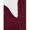 imageSOLY HUX Womens Crochet Halter Crop Tops Summer Sexy Knitted V Neck Sleeveless Camisole Y2K TopSolid Red