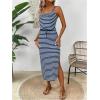 imageSOLY HUX Womens Striped Cami Dress Drawstring Split Hem Spaghetti Strap Midi DressesDark Blue Striped