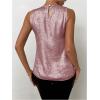 imageSOLY HUX Womens Metallic Tank Top Round Neck Sleeveless Casual Summer TopsPlain Dusty Pink