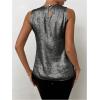 imageSOLY HUX Womens Metallic Tank Top Round Neck Sleeveless Casual Summer TopsPure Black