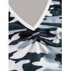 imageSOLY HUX Womens Music Festival Outfits V Neck Sleeveless Halter Tops Ruched Backless Cami Crop TopDark Green Camo