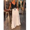 imageSOLY HUX Womens Y2k Lace Trim Open Tie Front Tank Top V Neck Sleeveless TopsPlain Black