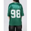 imageSOLY HUX Jersey Shirts for Women Y2k Graphic Number Oversized Tees V Neck Half Sleeve Cute Soccer Streetwear T Shirt TopsGreen Number