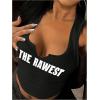 imageSOLY HUX Womens Letter Print Crop Tops Notched Neck Sleeveless Summer Y2k Tank TopBlack Letter