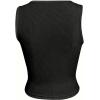 imageSOLY HUX Womens Letter Print Crop Tops Notched Neck Sleeveless Summer Y2k Tank TopBlack Letter