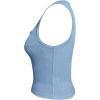 imageSOLY HUX Womens Letter Print Crop Tops Notched Neck Sleeveless Summer Y2k Tank TopBlue Letter