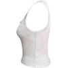 imageSOLY HUX Womens Letter Print Crop Tops Notched Neck Sleeveless Summer Y2k Tank TopWhite Letter