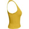 imageSOLY HUX Womens Letter Print Crop Tops Notched Neck Sleeveless Summer Y2k Tank TopYellow Letter
