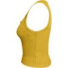 imageSOLY HUX Womens Letter Print Crop Tops Notched Neck Sleeveless Summer Y2k Tank TopYellow Letter