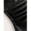 imageSOLY HUX Womens PU Leather Tube Top Strapless Ruched Asymmetrical Bandeau Tops Rave Concert OutfitPure Black