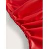 imageSOLY HUX Womens PU Leather Tube Top Strapless Ruched Asymmetrical Bandeau Tops Rave Concert OutfitPure Red