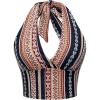 imageSOLY HUX Womens Boho Summer Halter Crop Tops Sleeveless Backless Tank Top Casual Sexy Going Out TopsPink Multi