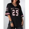 imageSOLY HUX Jersey Shirts for Women Oversized TShirt Jersey Top Graphic V Neck TShirts for Teen Girls Casual Football Tee TopsBlack 25