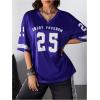 imageSOLY HUX Jersey Shirts for Women Oversized TShirt Jersey Top Graphic V Neck TShirts for Teen Girls Casual Football Tee TopsDark Blue 25