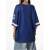 imageSOLY HUX Jersey Shirts for Women Oversized TShirt Jersey Top Graphic V Neck TShirts for Teen Girls Casual Football Tee TopsDark Blue