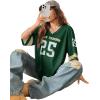 imageSOLY HUX Jersey Shirts for Women Oversized TShirt Jersey Top Graphic V Neck TShirts for Teen Girls Casual Football Tee TopsGreen 25
