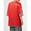 imageSOLY HUX Jersey Shirts for Women Oversized TShirt Jersey Top Graphic V Neck TShirts for Teen Girls Casual Football Tee TopsRed Letter