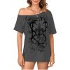 imageSOLY HUX Womens Off The Shoulder Tops Graphic Tees Y2k Vintage Gothic Oversized T Shirts StreetwearGrey Graphic