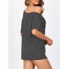 imageSOLY HUX Womens Off The Shoulder Tops Graphic Tees Y2k Vintage Gothic Oversized T Shirts StreetwearGrey Graphic