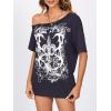 imageSOLY HUX Womens Off The Shoulder Tops Graphic Tees Y2k Vintage Gothic Oversized T Shirts StreetwearRoyal Blue