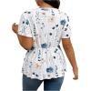 imageSOLY HUX Womens Plus Size Tops Floral Print Lace V Neck Short Sleeve Ruffle Hem Peplum Summer BlousesWhite Floral