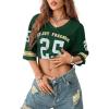 imageSOLY HUX Jersey Shirts for Women Oversized TShirt Jersey Top Graphic V Neck TShirts for Teen Girls Casual Football Tee TopsGreen 25