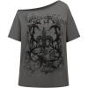 imageSOLY HUX Womens Off The Shoulder Tops Graphic Tees Y2k Vintage Gothic Oversized T Shirts StreetwearGrey Graphic
