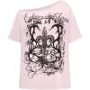 imageSOLY HUX Womens Off The Shoulder Tops Graphic Tees Y2k Vintage Gothic Oversized T Shirts StreetwearPink Graphic